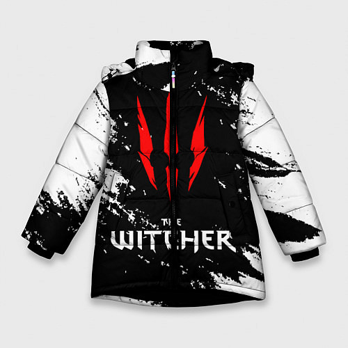 Зимняя куртка для девочки The Witcher / 3D-Черный – фото 1