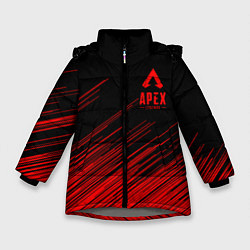 Куртка зимняя для девочки Apex Legends, цвет: 3D-светло-серый