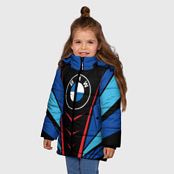 Куртка зимняя для девочки БМВ, цвет: 3D-черный — фото 2