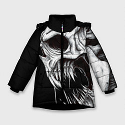 Куртка зимняя для девочки Череп Z, цвет: 3D-черный