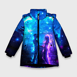 Зимняя куртка для девочки Внеземная пара луна ночь