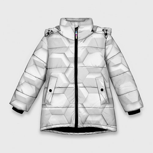 Зимняя куртка для девочки 3D WHITE / 3D-Черный – фото 1