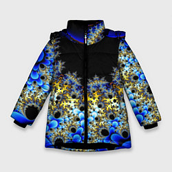 Куртка зимняя для девочки Фрактальная материя l Fractal, цвет: 3D-черный