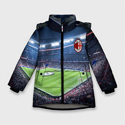 Куртка зимняя для девочки FC MILAN, цвет: 3D-светло-серый