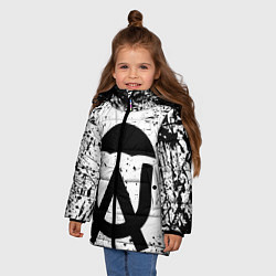 Куртка зимняя для девочки The umbrella academy Z, цвет: 3D-светло-серый — фото 2