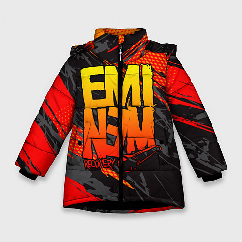 Зимняя куртка для девочки Eminem / 3D-Черный – фото 1