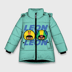 Куртка зимняя для девочки Leon and Sally, цвет: 3D-черный