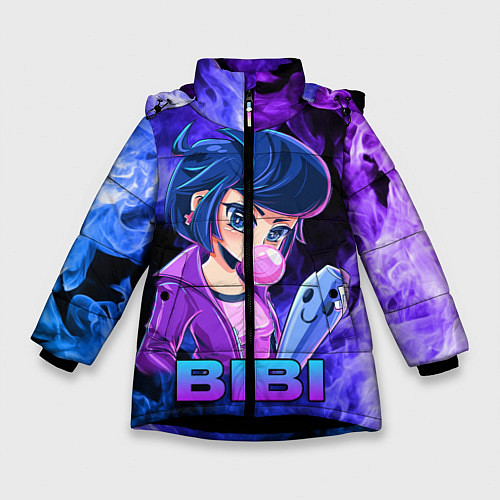 Зимняя куртка для девочки BRAWL STARS BIBI / 3D-Черный – фото 1
