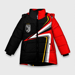 Куртка зимняя для девочки Ювентус Униформа, цвет: 3D-черный