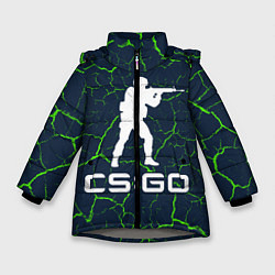Куртка зимняя для девочки CS GO КС ГО, цвет: 3D-светло-серый