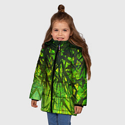 Куртка зимняя для девочки ТРАВА TRAVA, цвет: 3D-черный — фото 2
