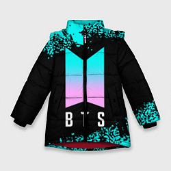Куртка зимняя для девочки BTS БТС, цвет: 3D-красный