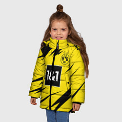 Куртка зимняя для девочки Reus Borussia Dortmund 20-21, цвет: 3D-черный — фото 2