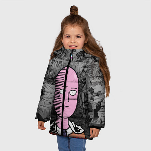 Зимняя куртка для девочки Im ok / 3D-Светло-серый – фото 3