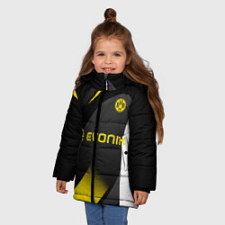 Куртка зимняя для девочки BORUSSIA DORTMUND, цвет: 3D-светло-серый — фото 2
