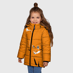 Куртка зимняя для девочки ЛИСА, цвет: 3D-черный — фото 2