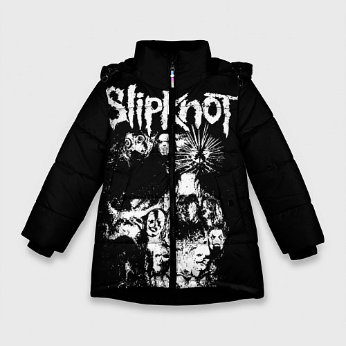 Зимняя куртка для девочки Slipknot / 3D-Черный – фото 1