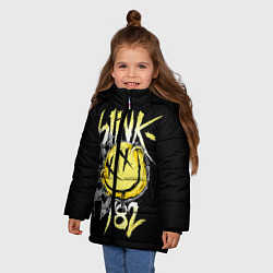Куртка зимняя для девочки Blink 182, цвет: 3D-черный — фото 2