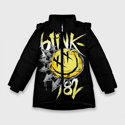 Зимняя куртка для девочки Blink 182 / 3D-Черный – фото 1