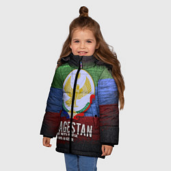 Куртка зимняя для девочки Дагестан - Кавказ Сила, цвет: 3D-черный — фото 2