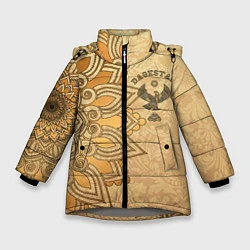 Куртка зимняя для девочки Дагестан в золоте, цвет: 3D-светло-серый