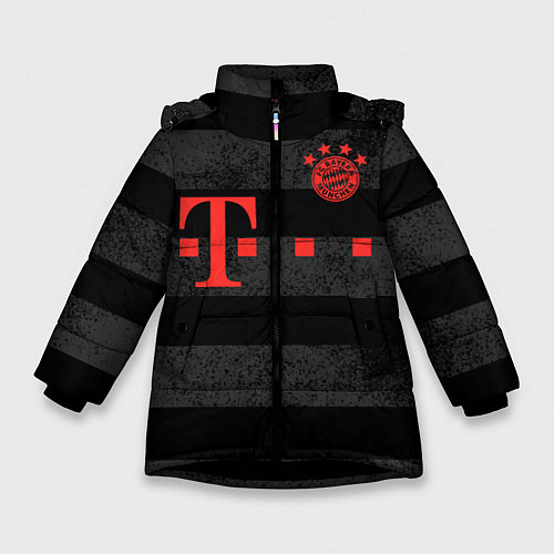 Зимняя куртка для девочки FC Bayern Munchen / 3D-Черный – фото 1