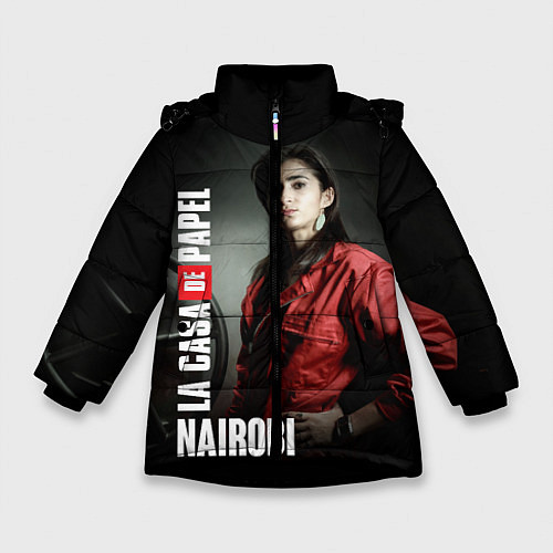 Зимняя куртка для девочки Бумажный дом Найроби / 3D-Черный – фото 1
