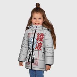 Куртка зимняя для девочки Рэй Аянами, цвет: 3D-черный — фото 2