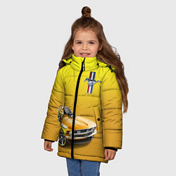 Куртка зимняя для девочки Ford mustang - motorsport, цвет: 3D-красный — фото 2