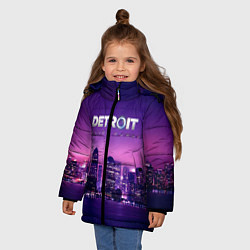 Куртка зимняя для девочки Detroit Become Human S, цвет: 3D-черный — фото 2