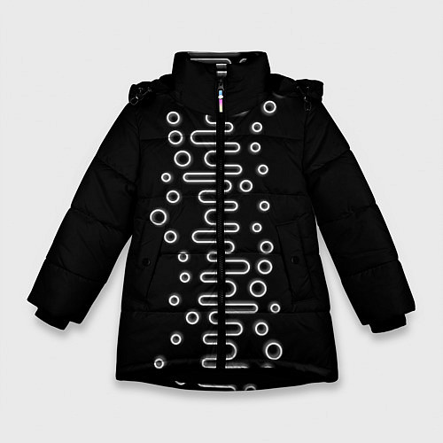 Зимняя куртка для девочки Волны ТЕСЛА OKO / 3D-Черный – фото 1