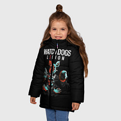 Куртка зимняя для девочки Watch Dogs Legion, цвет: 3D-светло-серый — фото 2