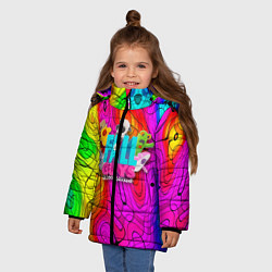 Куртка зимняя для девочки Fall Guys, цвет: 3D-черный — фото 2