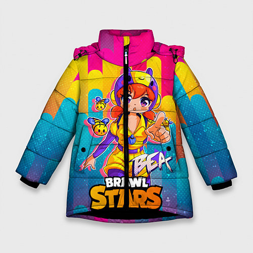 Зимняя куртка для девочки Bea Brawl stars Беа anime / 3D-Черный – фото 1