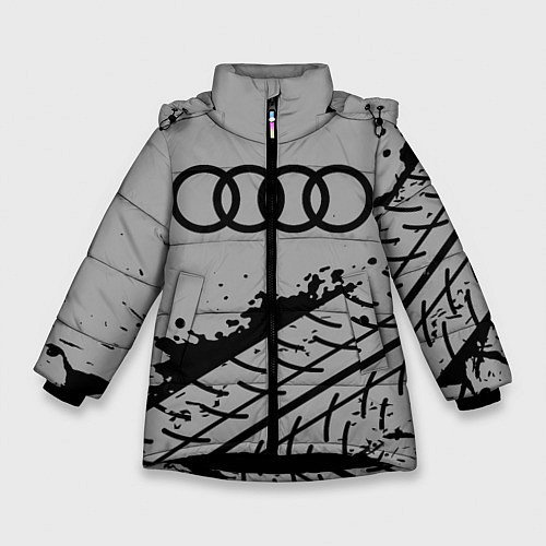 Зимняя куртка для девочки AUDI АУДИ / 3D-Черный – фото 1