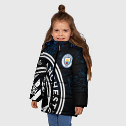 Куртка зимняя для девочки Manchester City, цвет: 3D-черный — фото 2