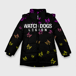 Куртка зимняя для девочки WATCH DOGS LEGION ВОТЧ ДОГС, цвет: 3D-черный