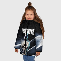 Куртка зимняя для девочки FORTNITE, цвет: 3D-черный — фото 2