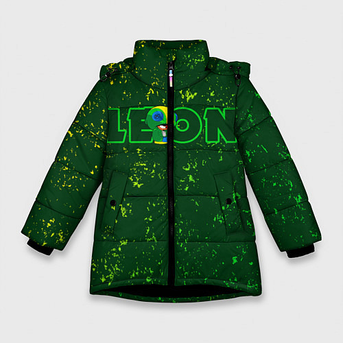 Зимняя куртка для девочки BRAWL STARS LEON ЛЕОН / 3D-Черный – фото 1