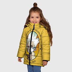 Куртка зимняя для девочки Senku Ishigami, цвет: 3D-светло-серый — фото 2