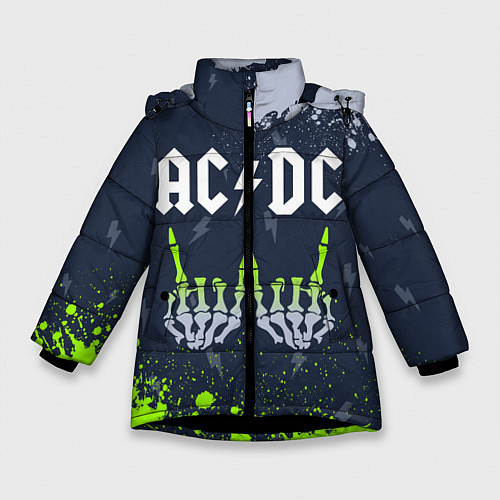 Зимняя куртка для девочки AC DС / 3D-Черный – фото 1