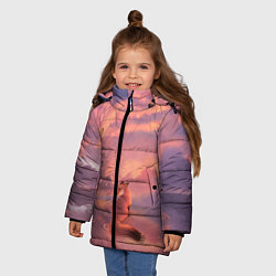 Куртка зимняя для девочки Лиса и небеса 2, цвет: 3D-черный — фото 2