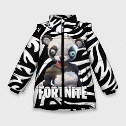 Куртка зимняя для девочки Fortnite Panda, цвет: 3D-черный