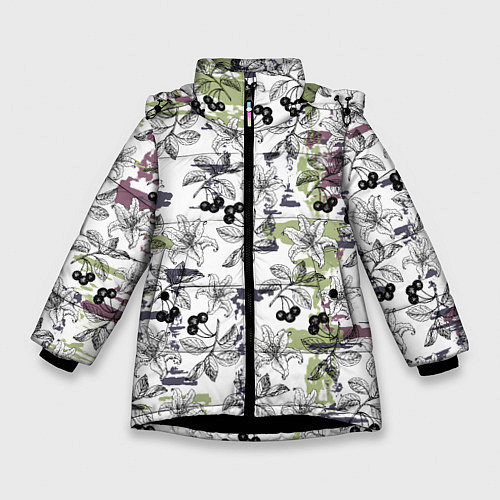 Зимняя куртка для девочки Лилии / 3D-Черный – фото 1