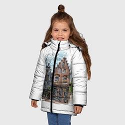 Куртка зимняя для девочки Амстердам, цвет: 3D-черный — фото 2