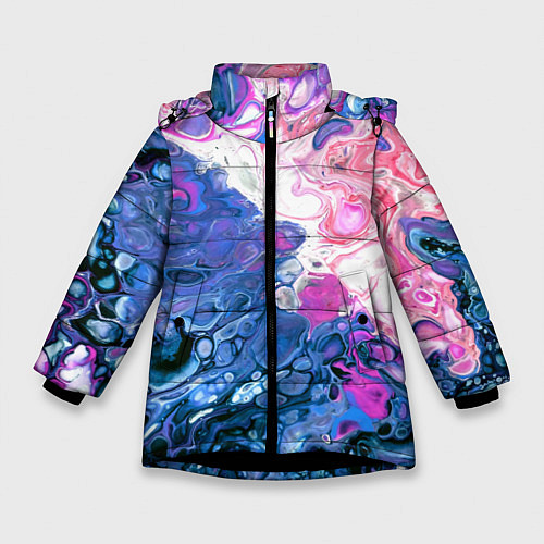 Зимняя куртка для девочки Акрил / 3D-Черный – фото 1