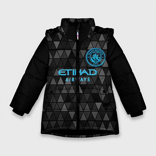 Зимняя куртка для девочки Manchester City / 3D-Черный – фото 1