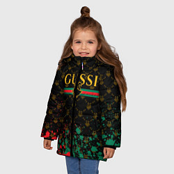 Куртка зимняя для девочки GUSSI ГУСИ, цвет: 3D-красный — фото 2