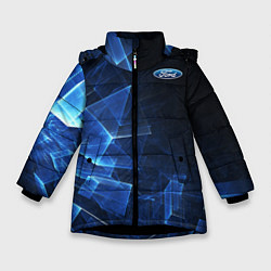 Куртка зимняя для девочки Ford, цвет: 3D-черный