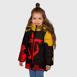 Куртка зимняя для девочки DOOM ДУМ, цвет: 3D-черный — фото 2